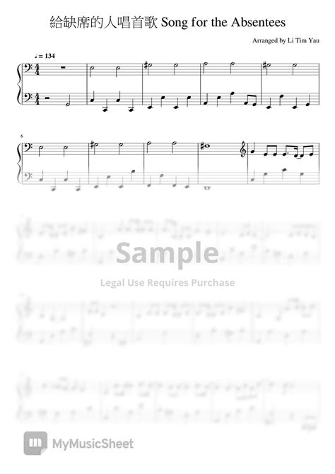 Jay Fung Song For The Absentees Piano Cover By Li