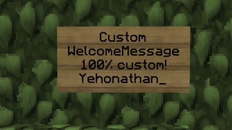 Custom Welcome Message Spigotmc High Performance Minecraft