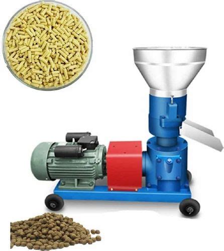 Automatic 100 Kghr Electrical Pallet Mill For Cattle Feed Making At