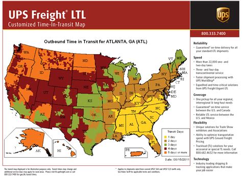 Ups Ground Time In Transit Map By Zip Code