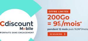 Forfait mobile 200 Go à 9 99 Cdiscount frappe fort à l approche du