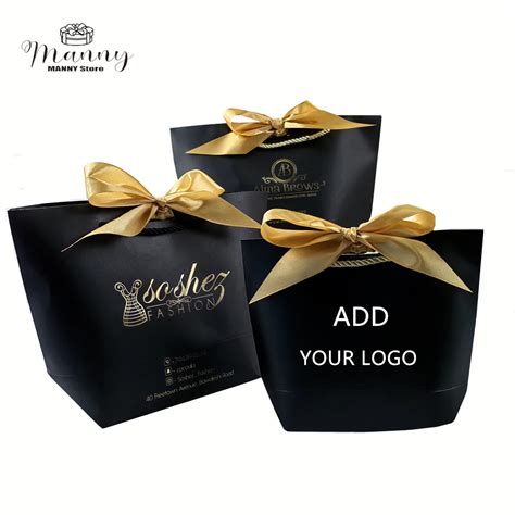 Custom Logo Gift Paper Package Bag Suitable For Small Business Wedding