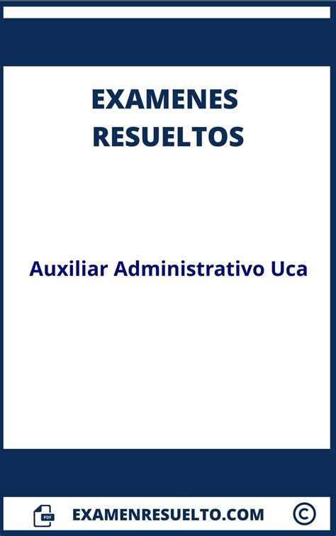 Examenes Auxiliar Administrativo Uca Resueltos 2025