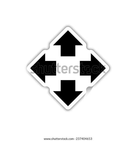 Four Arrows Pointing Center Black Vector Stock Vector Royalty Free 237404653 Shutterstock