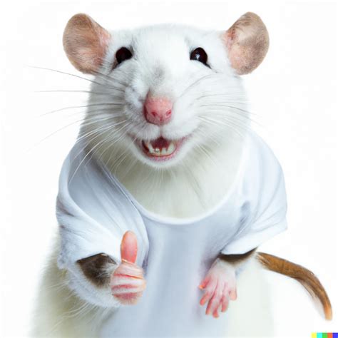 A Photo Of A Friendly Smiling Rat Wearing Clothes Dalle