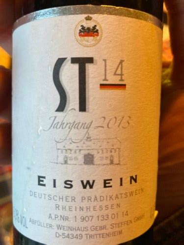 Weinhaus Gebruder Steffen St Eiswein Vivino Us