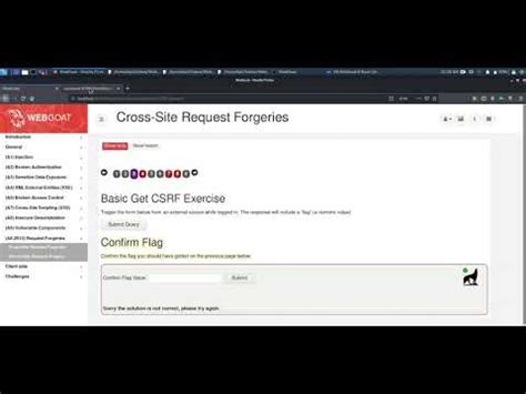 Webgoat Basic Get Csrf Exercise Youtube