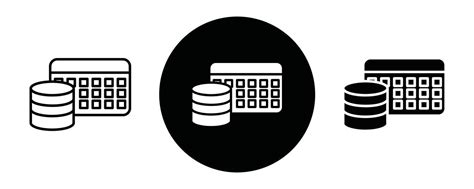 data table icon vector art icons  graphics