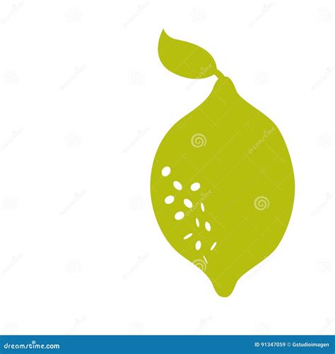 Lemon Fresh Fruit Icon Stock Vector Illustration Of Freshness 91347059