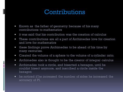 Archimedes Integral Calculus