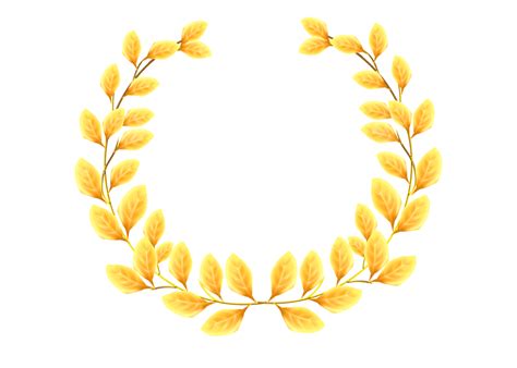 Couronne De Feuilles Dor PNG D Or Feuilles Feuille Fichier PNG Et