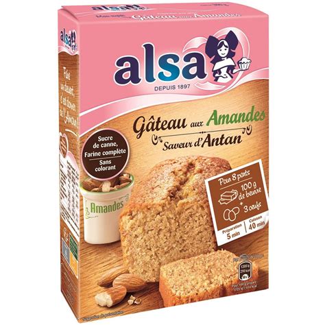 ALSA Préparation pour gâteau aux amandes saveurs d antan sans colorant