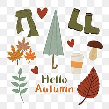 Hand Drawn Autumn White Transparent Hand Drawn Hello Autumn Element