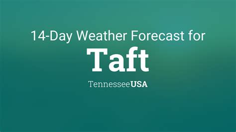 Taft, Tennessee, USA 14 day weather forecast