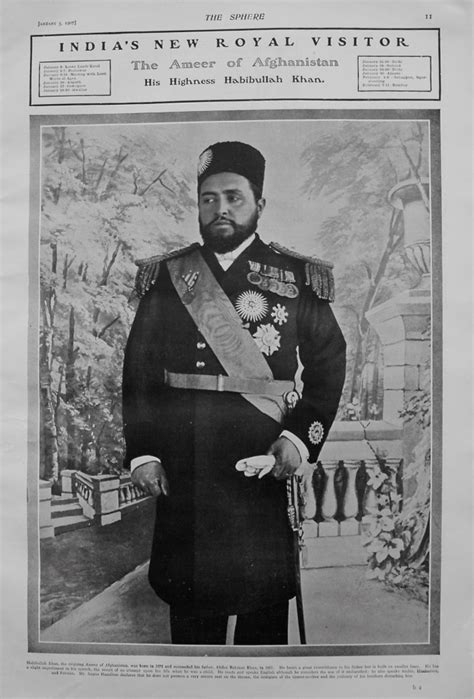 indias  royal visitor  ameer  afghanistan  highness