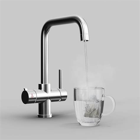 Lisbon 3 Way Instant Hot Water Kitchen Tap Complete Unit Chrome