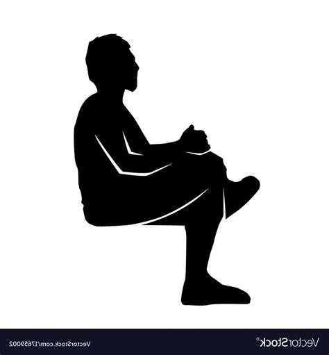 People Sitting Silhouette Vector at Vectorified.com | Collection of ...