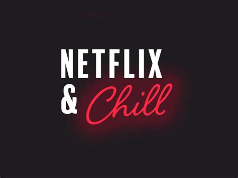 Netflix And Chill Logo In Red