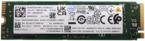 Amazon.com: Intel 660P SSDPEKNW512GZL 512GB QLC Nvme M.2 2280 Pcie GEN3 ...