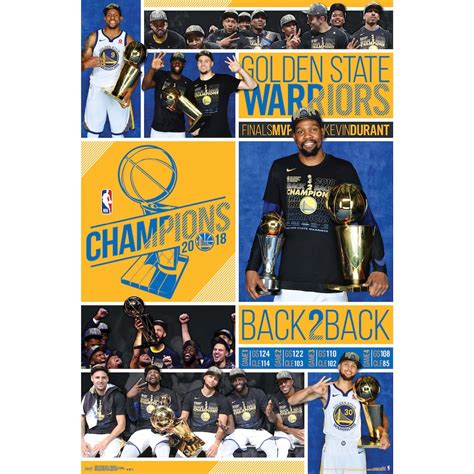 Golden State Warriors NBA Finals Champions 24.25'' x 35.75'' Framed Poster