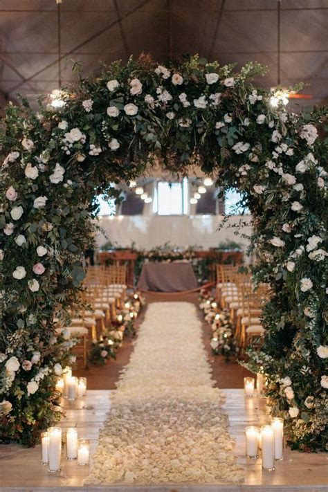 Top 20 Rustic Indoor Wedding Arches And Aisle Ideas For Ceremony