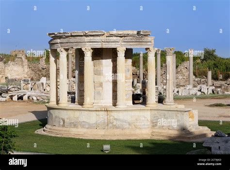 Turkey, Side, Ancient Temple of Tyche Stock Photo - Alamy