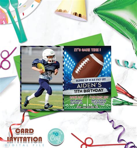 Printable Football Birthday Invitation American Football - Etsy