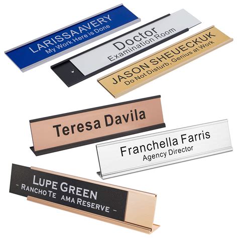 Buy Personalized Office Engraved Name Plate With Wall Or Desk Holder