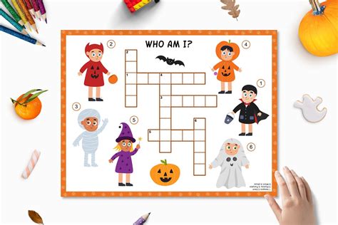 Halloween Crossword Puzzles Pdf for Kids, Halloween Crossword Printable ...