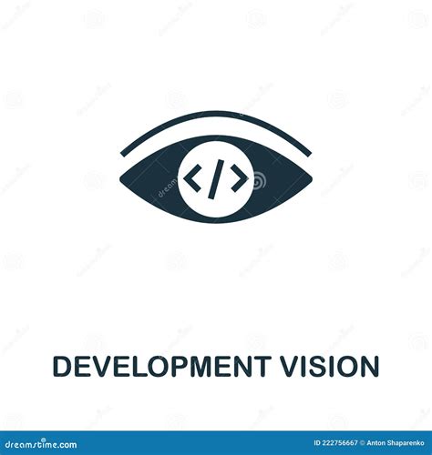 Development Vision Icon Simple Creative Element Filled Monochrome