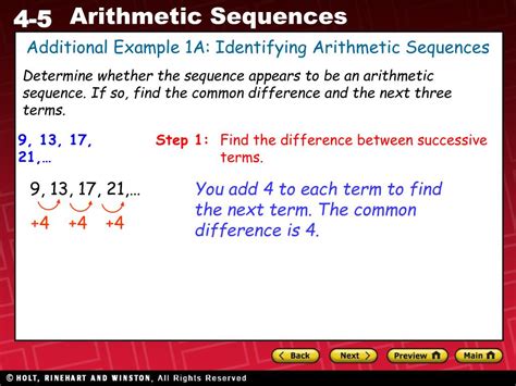 Ppt Sequence Term Arithmetic Sequence Common Difference Powerpoint Presentation Id 4996150