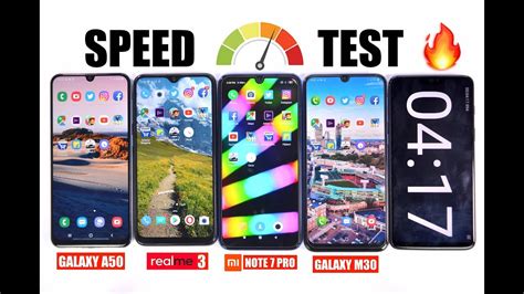 Redmi Note Pro Vs Galaxy A Vs Realme Vs Galaxy M Speedtest