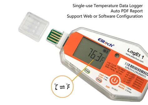 LogEt 1 Single Use PDF Temperature Data Logger P K Group Corporation