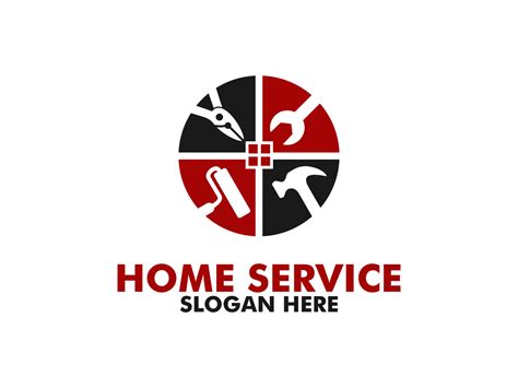 Home service vector logo template. this design suitable for home services and repair 21955798 ...