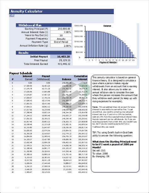 Annuity Plan Calculator Free Excel Templates And Dashboards