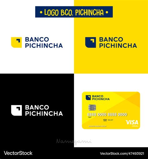 Logo Del Bco Pichincha Royalty Free Vector Image