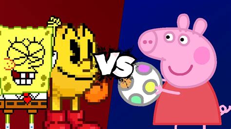 Mugen Battle Spongebobpac Man Vs Peppa Pig Youtube