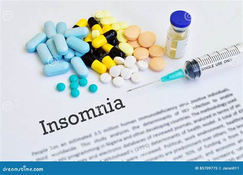 Insomnia Treatment Stock Image Image Of Pharmaceutical 85709775