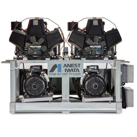 Anest Iwata 20 Hp Air Cooled Oil Free Reciprocating Duplex Air