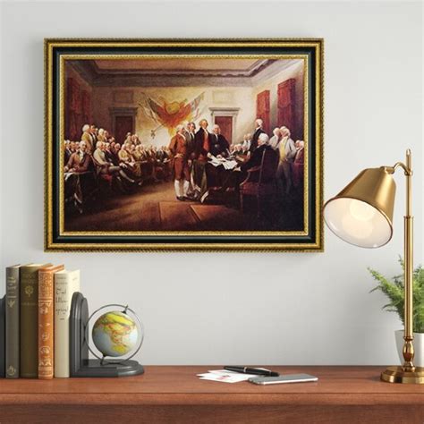 Charlton Home® The Declaration Of Independence July 4 1776 Framed On Canvas By John Trumbull