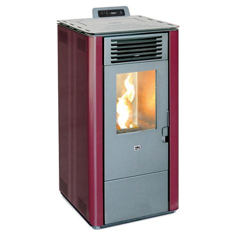 Stufa A Pellet Ad Aria Adler Gorizia Top Kw Bordeaux Bricoman