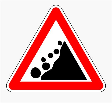 Falling Rocks Png - Falling Rocks Sign Png , Free Transparent Clipart ...