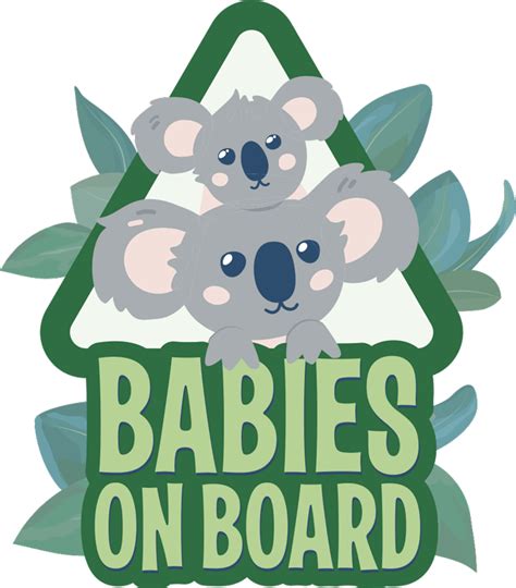 Koalas baby on board sticker - TenStickers