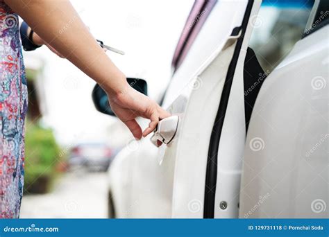 Car Unlocks Remote Point To Open the Door Stock Photo - Image of lock ...
