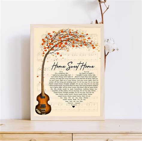 Motley Crue Home Sweet Home Lyrics Vintage Poster Motley Crue Etsy