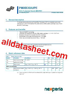 Pmxb Upe Datasheet Pdf Nexperia B V All Rights Reserved