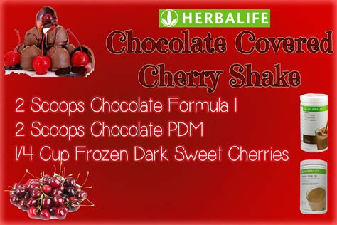 Herbalife Shake Recipe For Chocolate Covered Cherry Shake Using