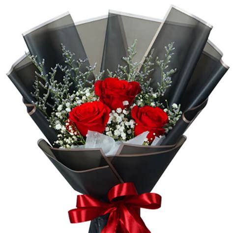 3 Red Rose Bouquet I Need U Valentines Day Philippines