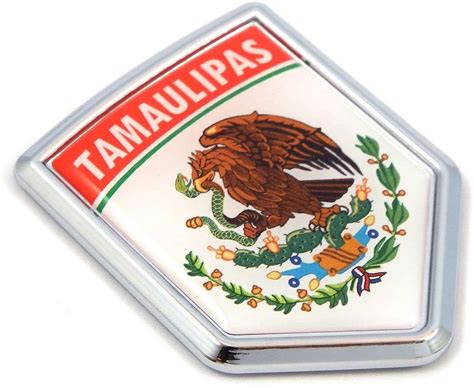 Tamaulipas Mexico Flag Mexican Car Emblem Chrome Bike Decal 3D - Etsy