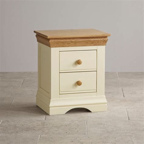 Country Cottage Bedside Table In Painted Oak Oak Furniture Land